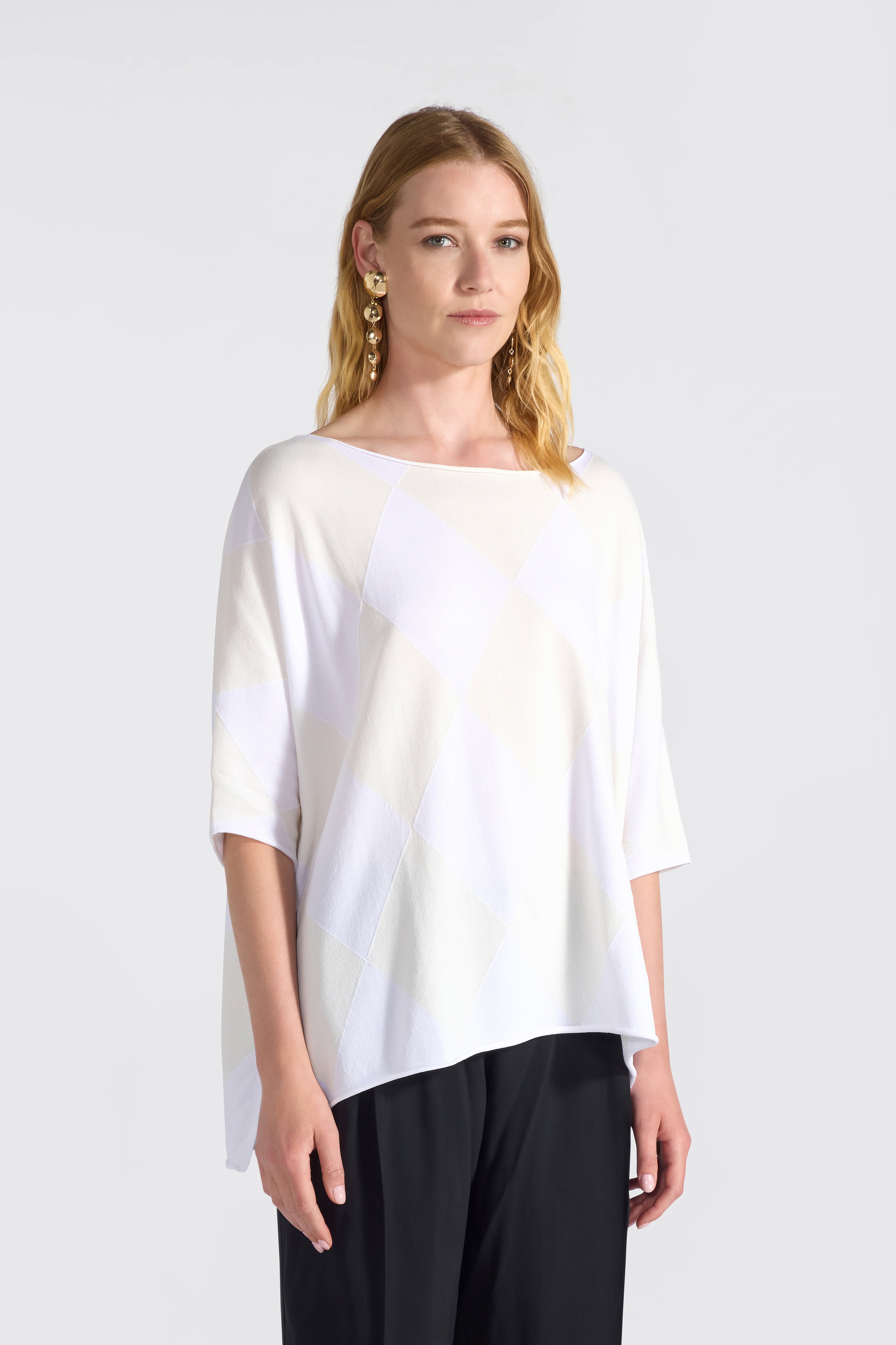 Liviana Conti Wilma Pull Rombi Blanc Viscose XS-L
