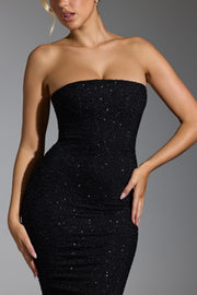 Oh Polly Embellished Florentina 8065 robe bustier noire strass