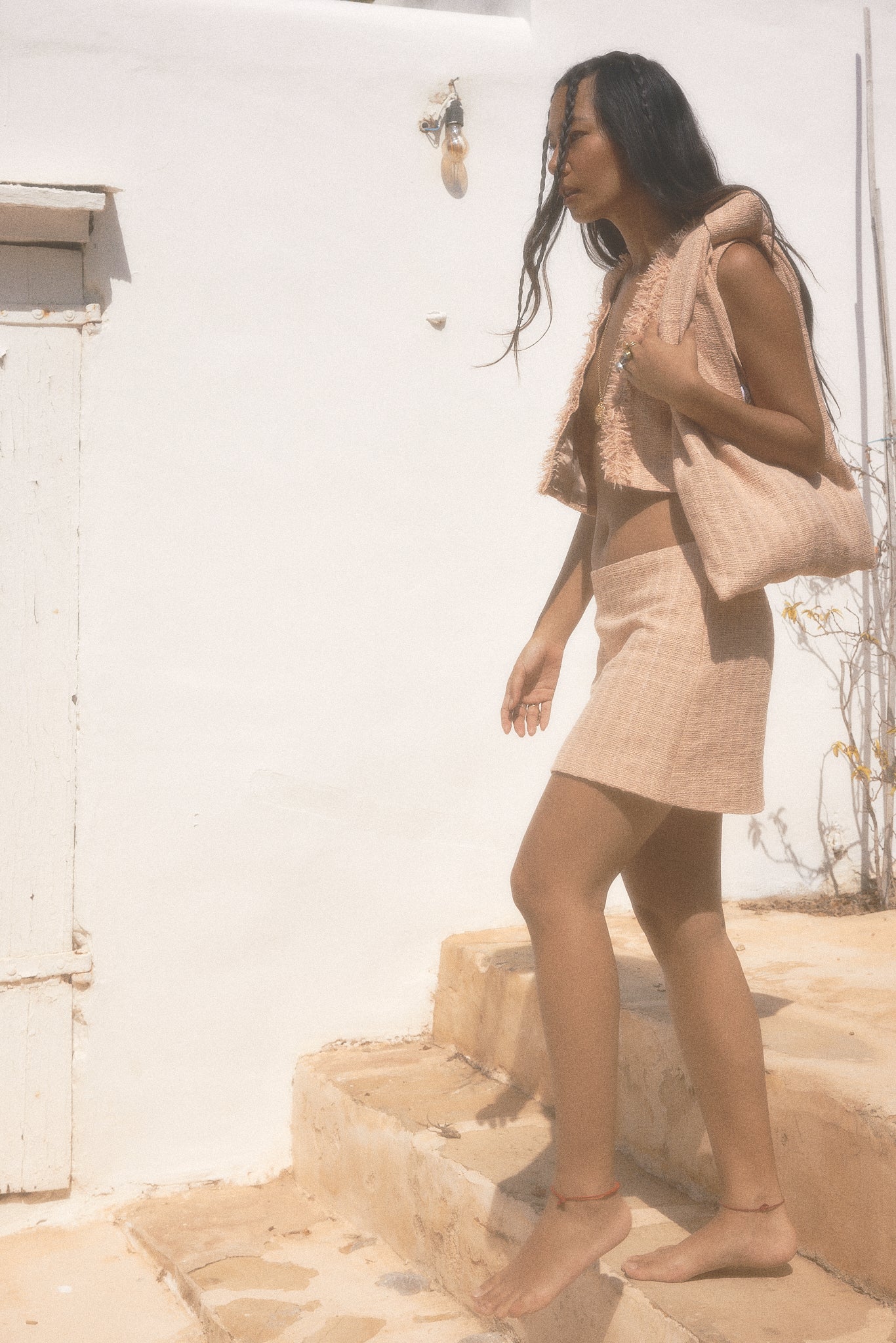 The Ethiquette Jupes Charli Skirt Rosima jupe tweed XS-XL