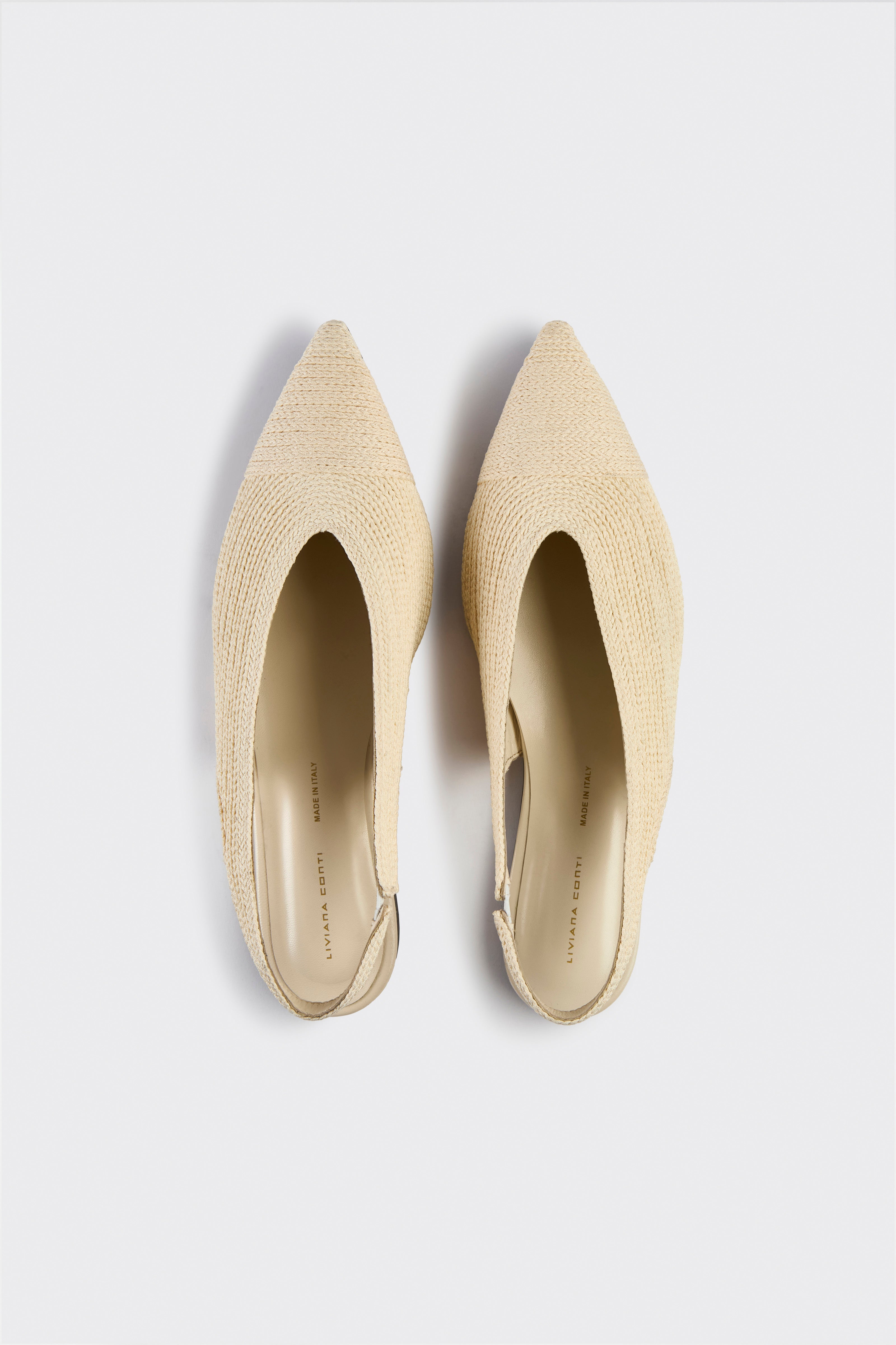 Liviana Conti Zafira slingback chaussures plates rugiada coton