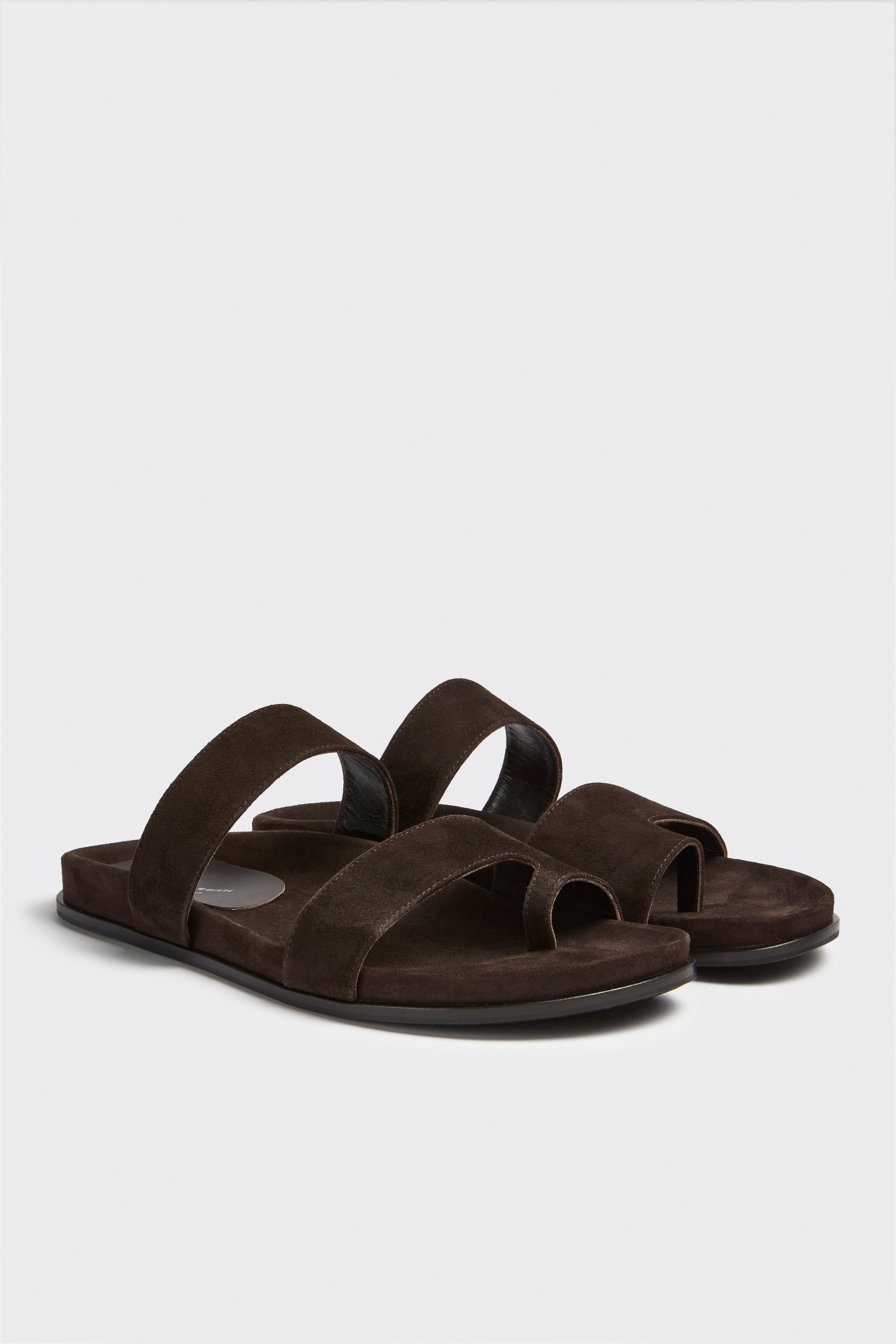 Liviana Conti Maggie mules plates Brandy daim