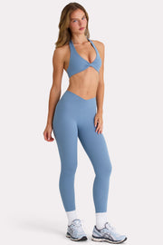 Bo+Tee Soft Active Legging Long Marine Taille Croisée