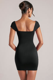 Oh Polly Dresses mini robe noire sweetheart modal