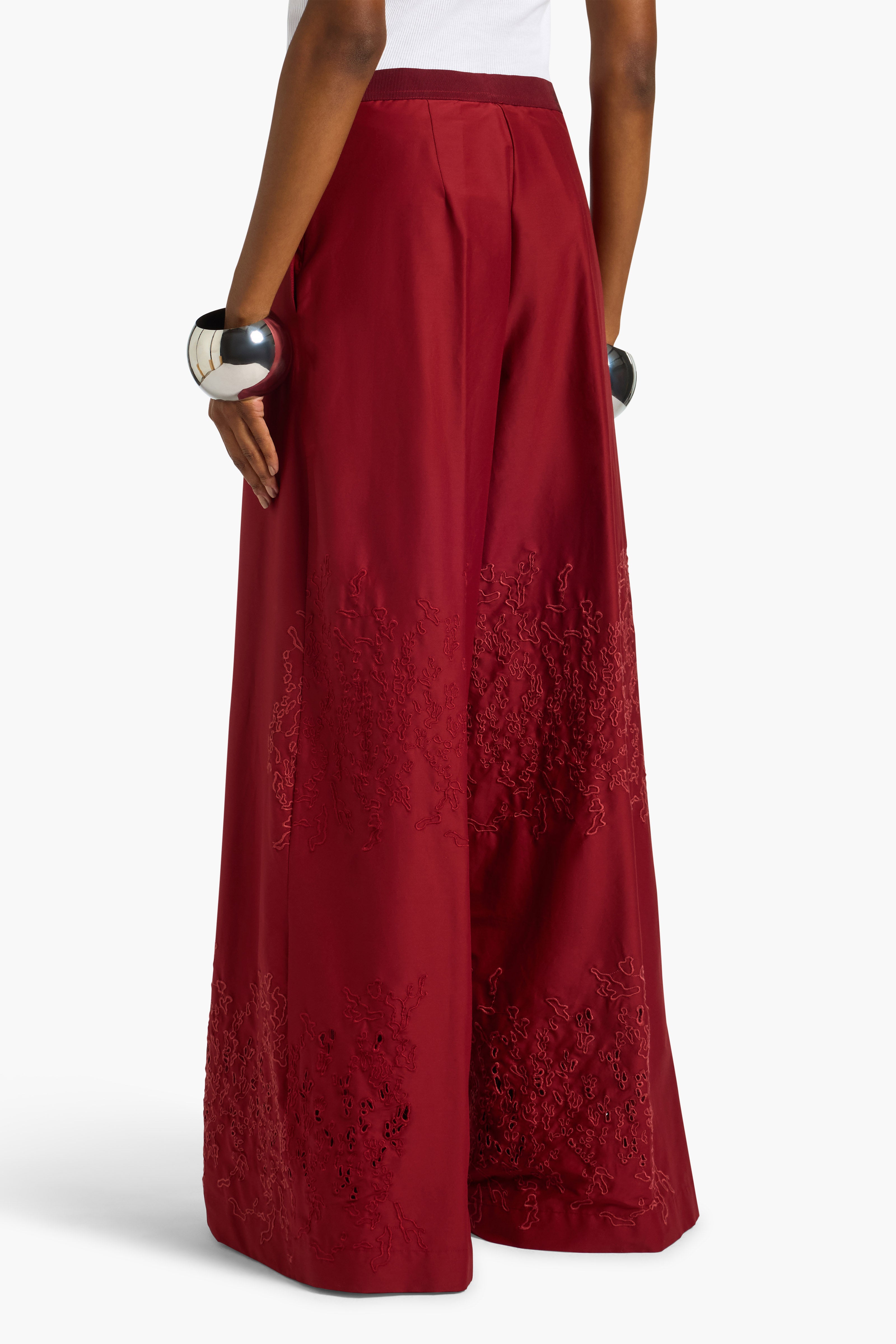 Liviana Conti Ilaria pantalon palazzo corallo terrarossa
