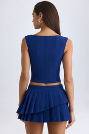 Oh Polly Kadie 12399 crop top bleu marine col bateau