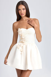 Oh Polly Mirabelle mini robe bustier ivoire fleurs