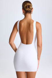 Oh Polly Dresses Valetta 9529 robe mini blanche dos nu