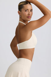 Bo+Tee brassiere sport vanille col V maintien leger