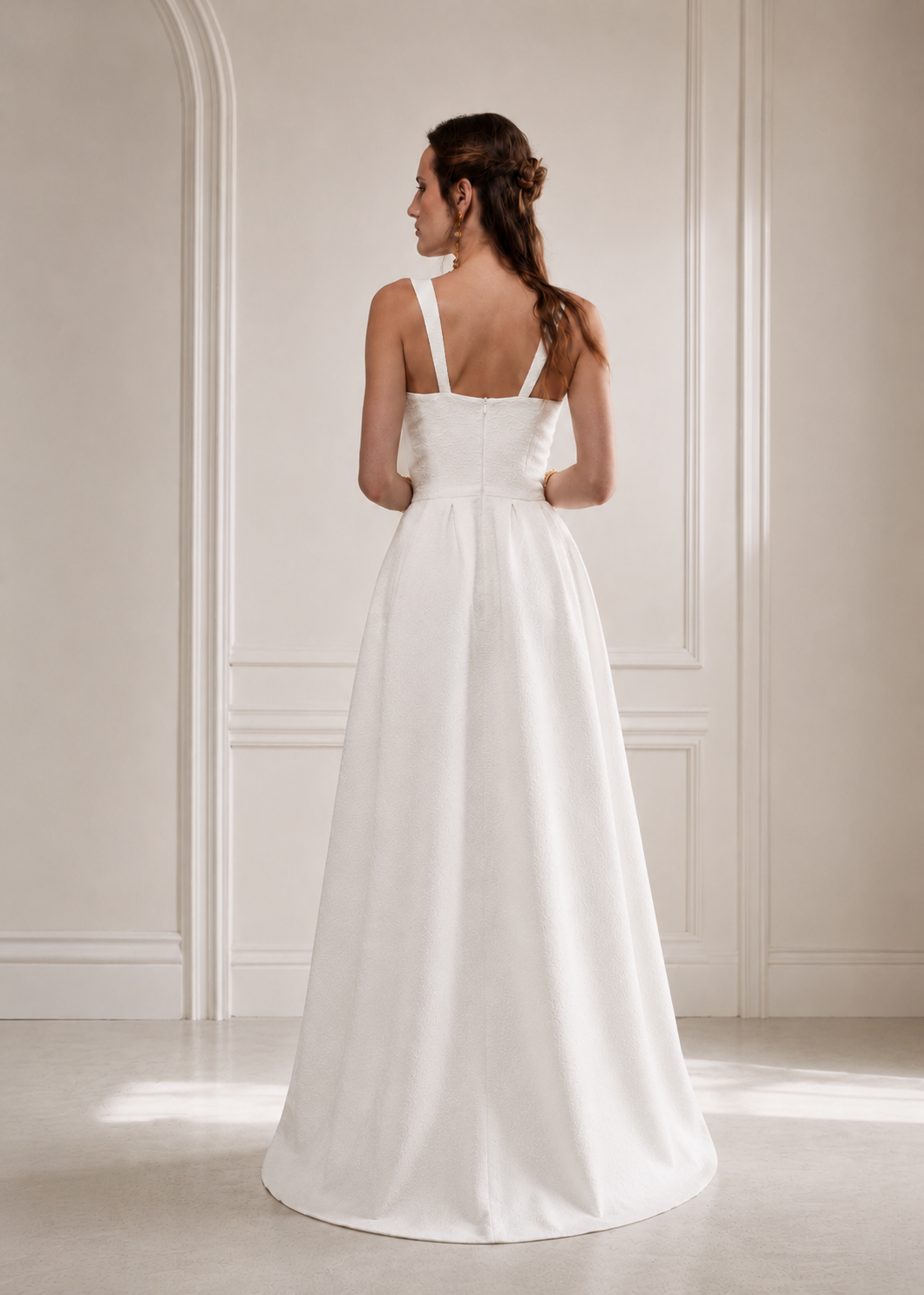 The Ethiquette Robes Ariane robe mariée blanche Hera tweed