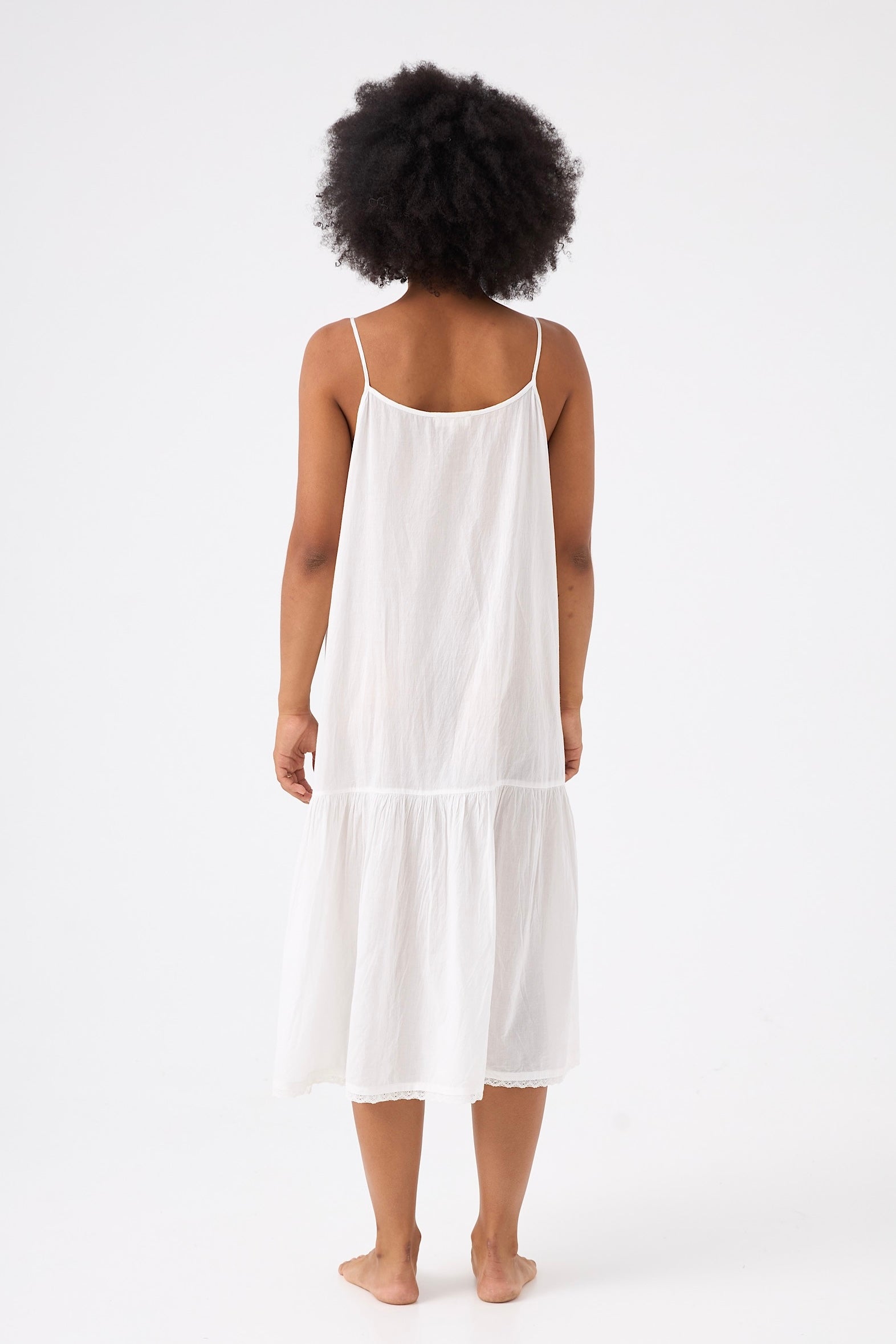 Chicosoleil Mimi sous-robe blanche dentelle coton