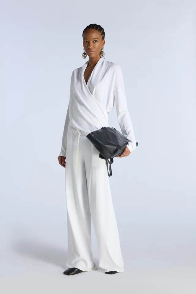 Liviana Conti Maglieria Gabriela pull blanc col V