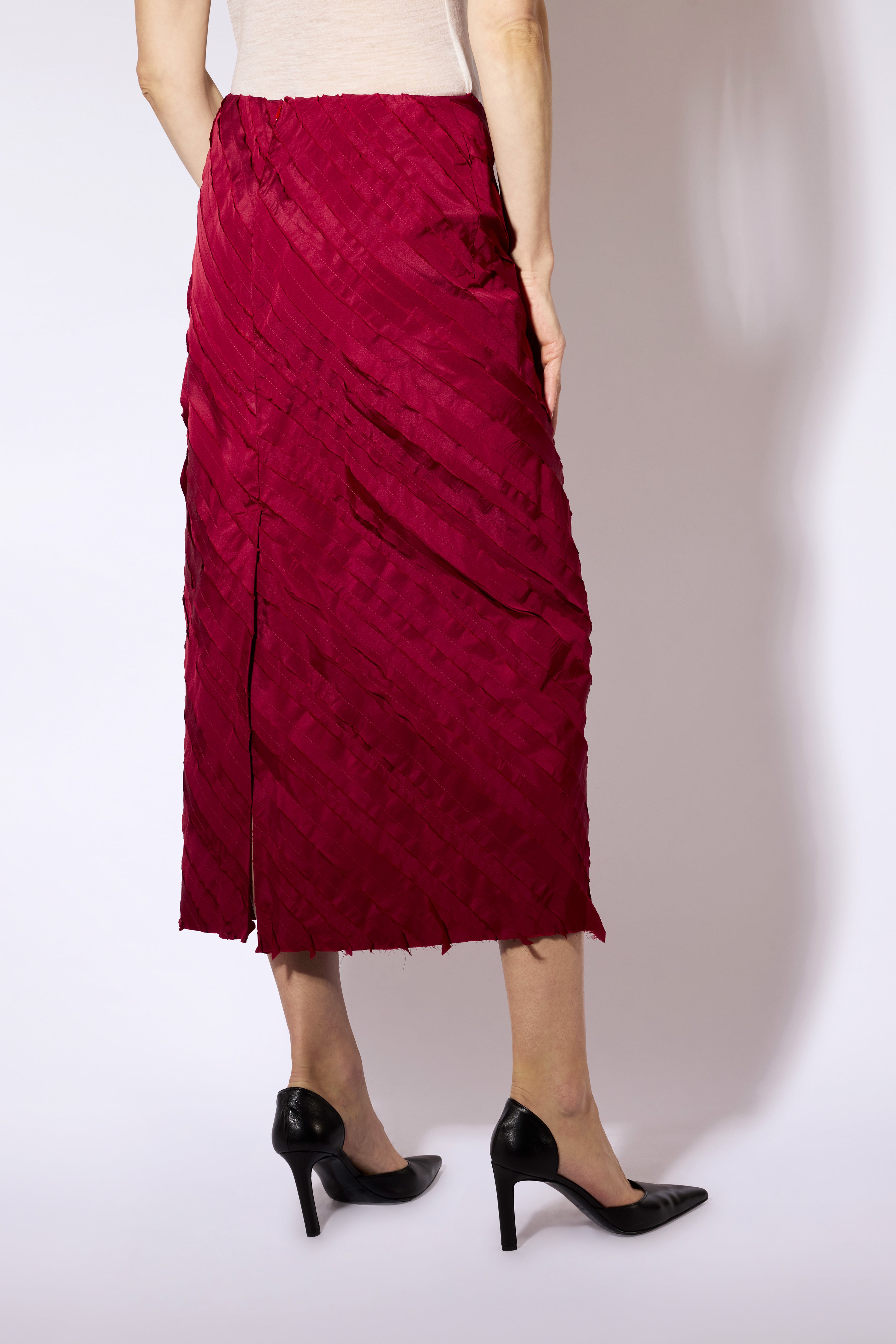 Liviana Conti Saphira jupe midi taffetas paprika