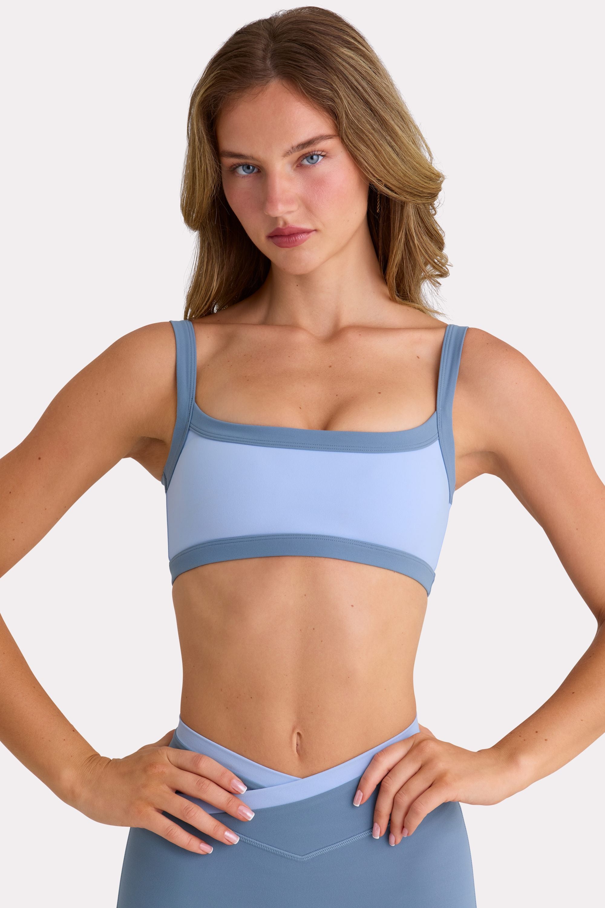 Oh Polly Bo+Tee Soft Active Brassière Sport Bleu Ciel