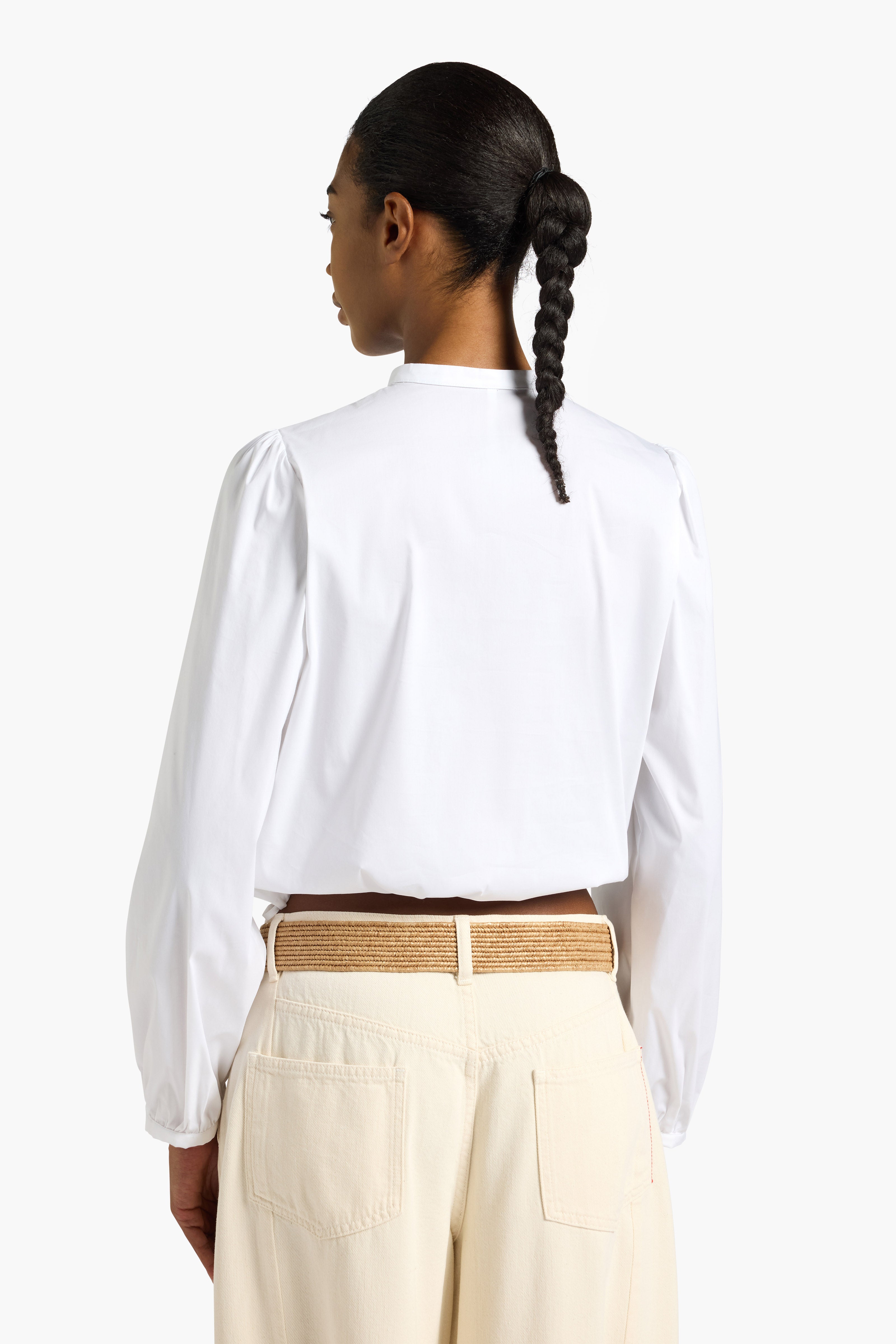 Liviana Conti Faye chemise Bianco 40 popeline crop