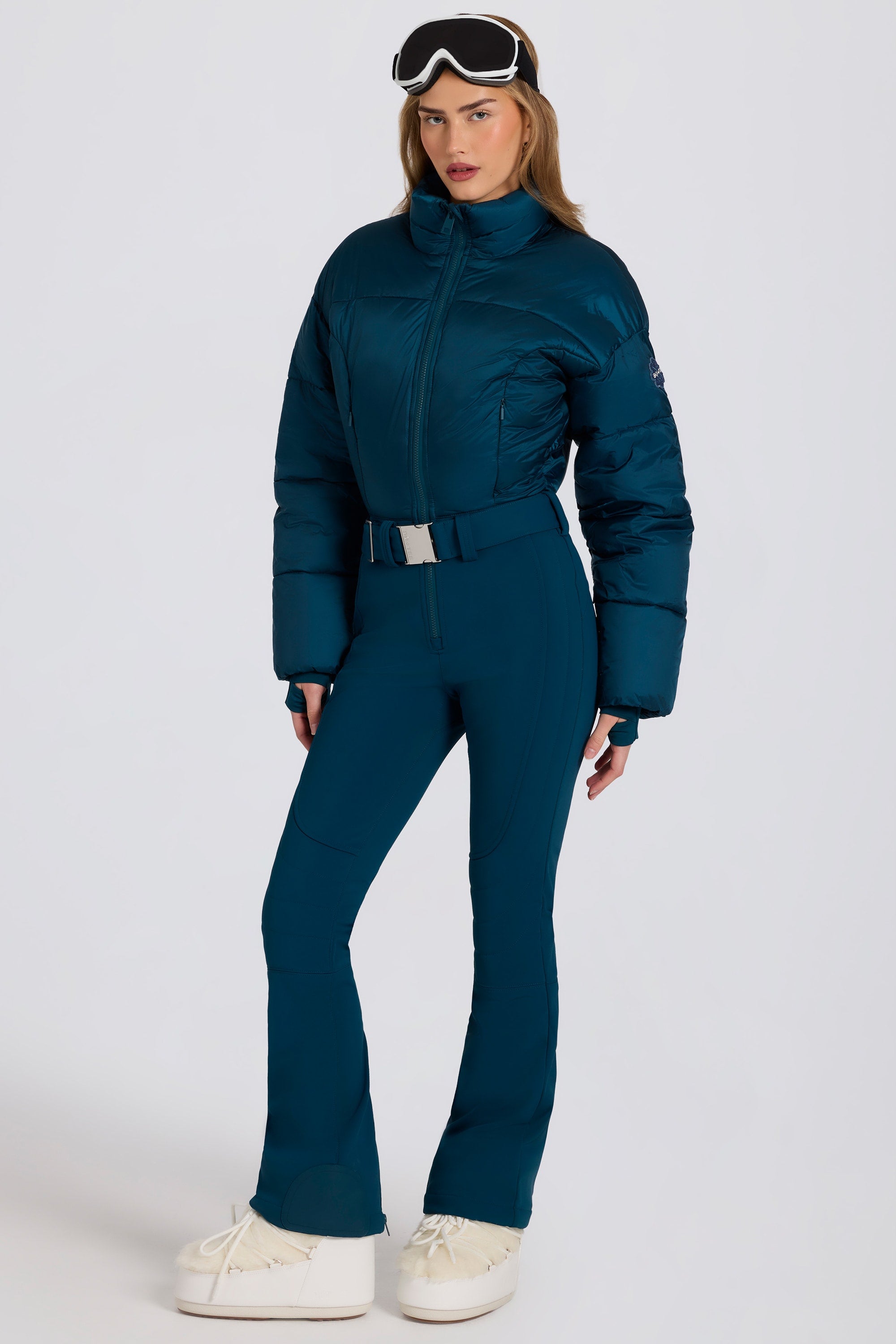 Oh Polly Combinaison Ski Teal Matelassée Imperméable 18k