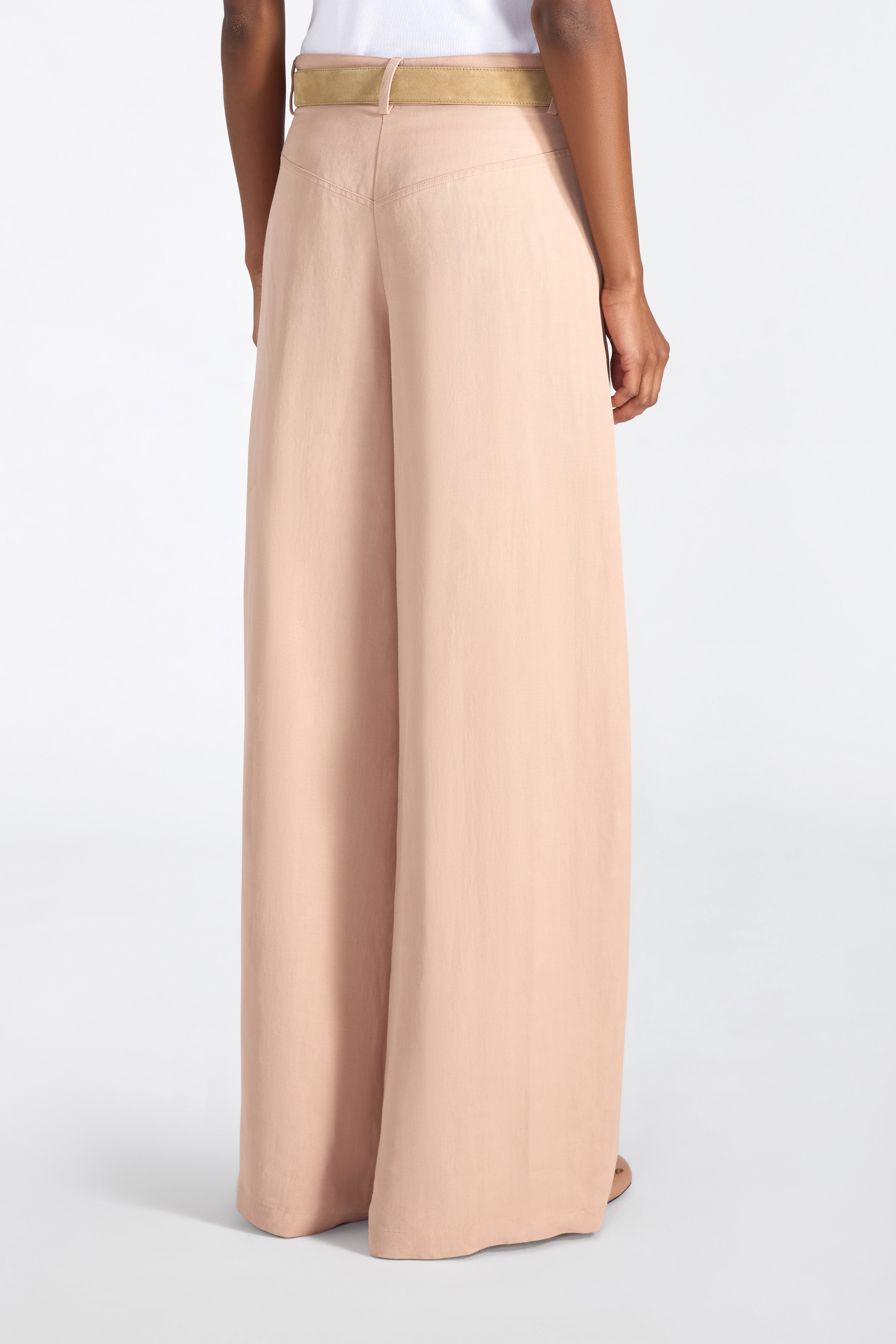 Liviana Conti Gareth pantalon palazzo lin fondente