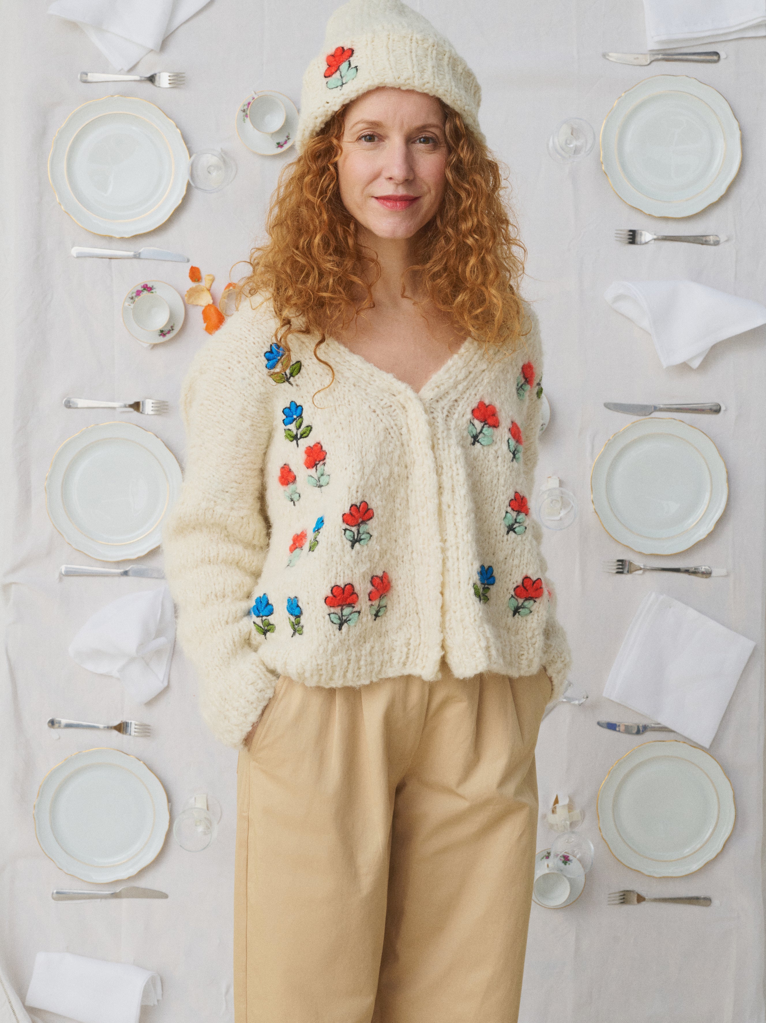 MII Mii à table Cardigan Ernst Vaisselle tricot laine S-XL