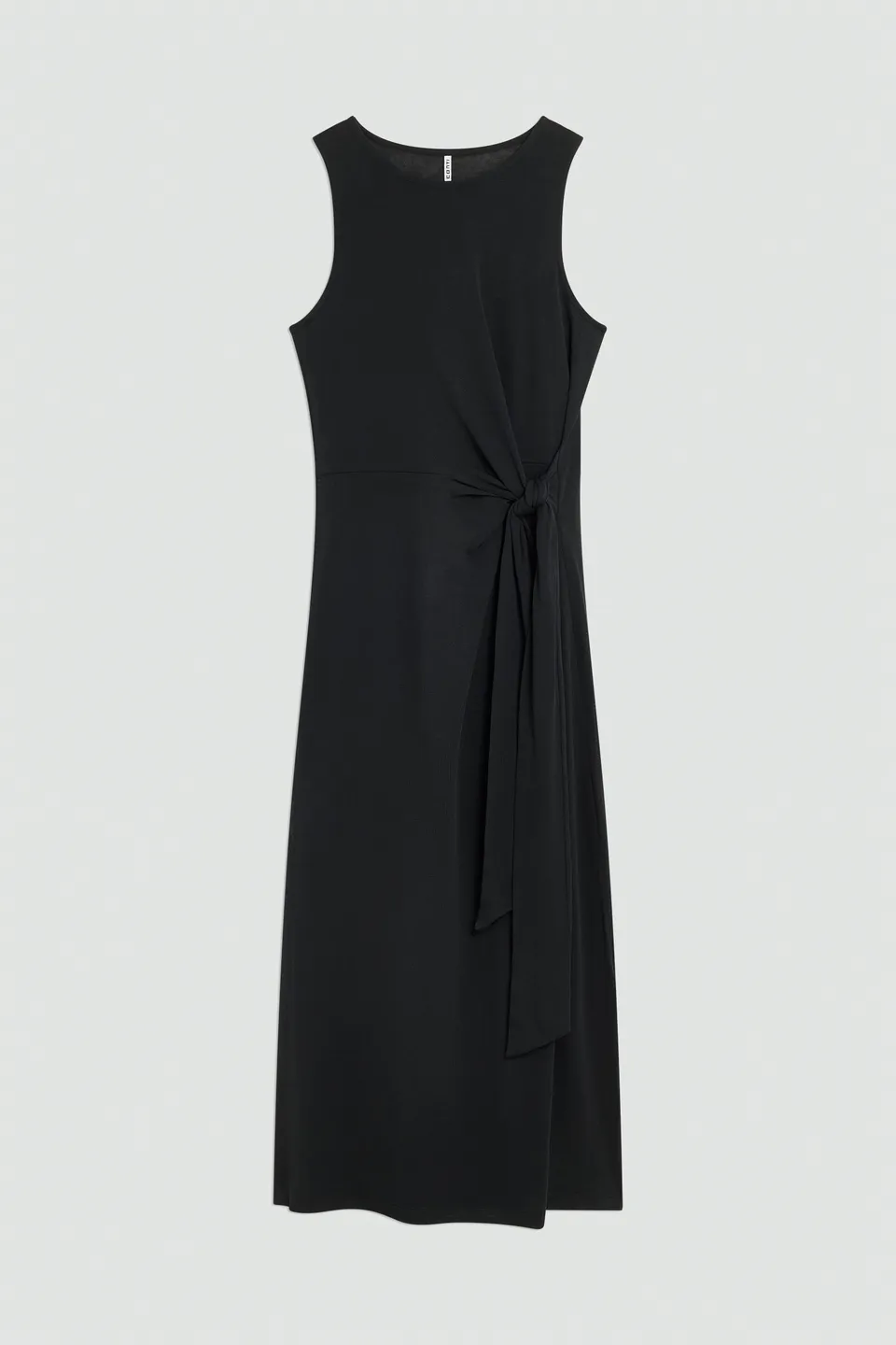 Liviana Conti Lilith robe noire coton bio mi-longue