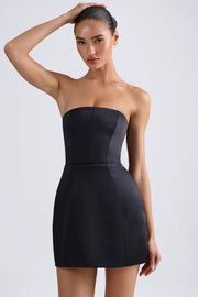 Oh Polly Haisley Robe Bustier Noire Satin Corset