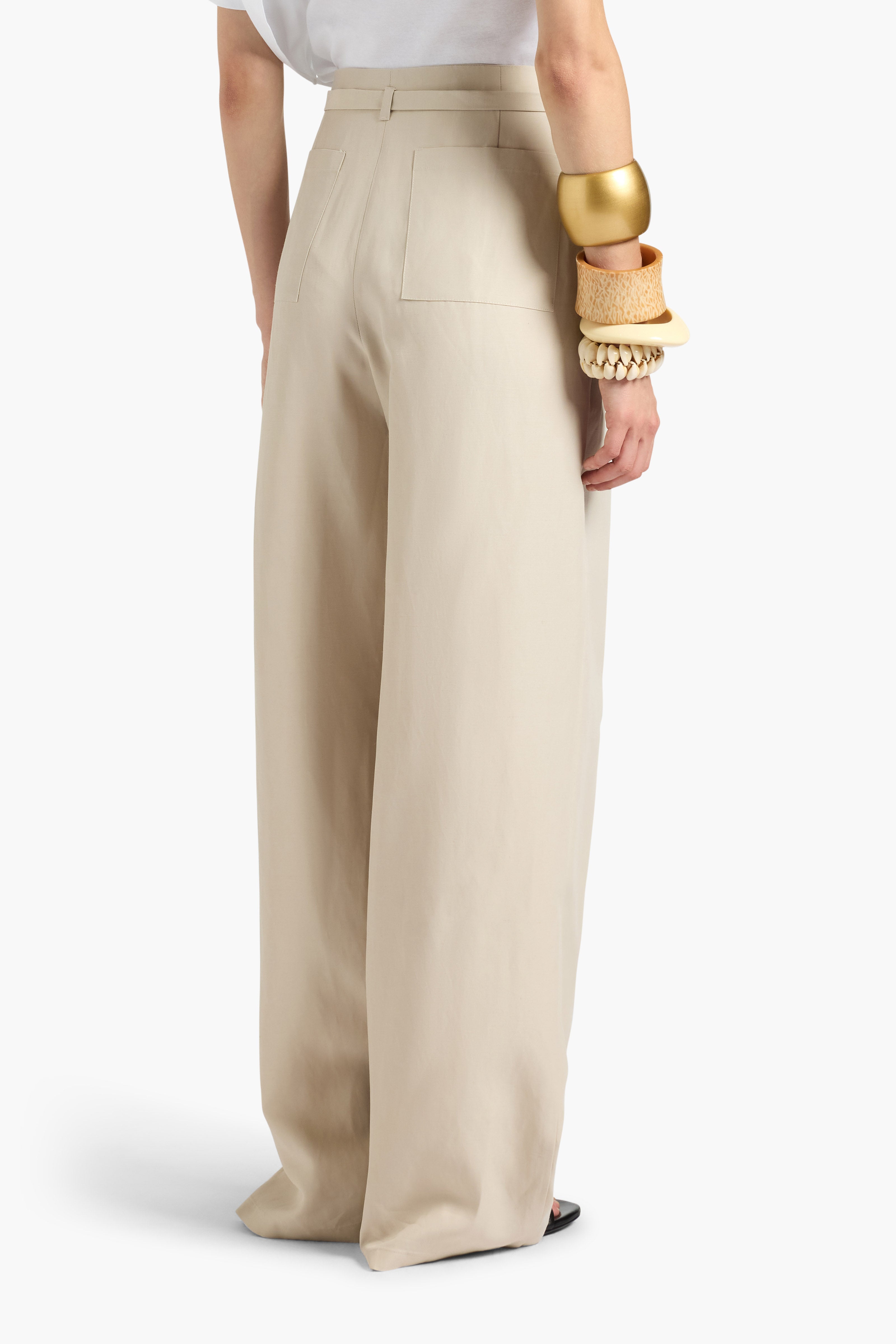 Liviana Conti Lawrence pantalon palazzo viscose-lin terrarossa
