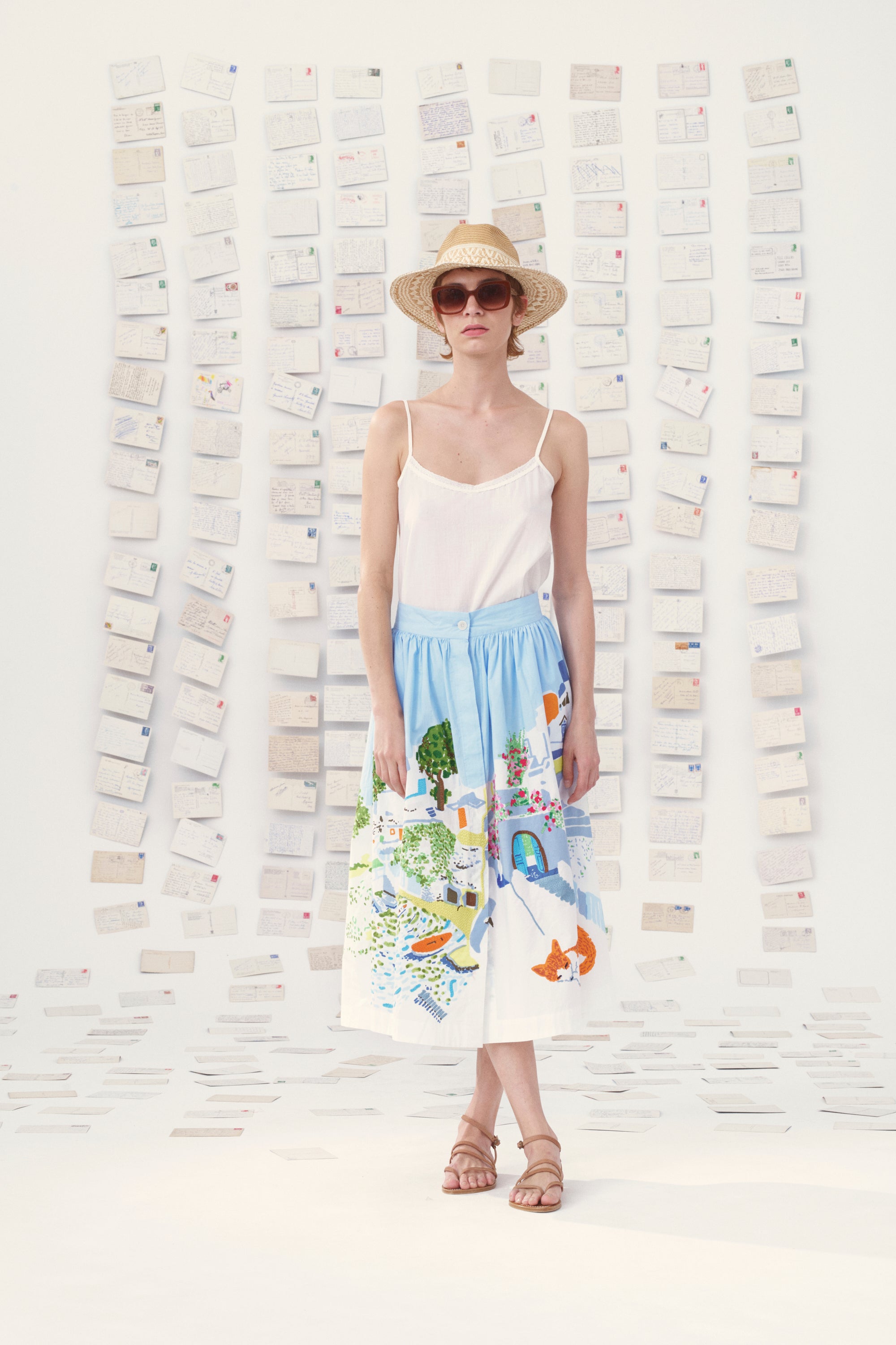 MII Carte Postale Jupe Mona Cyclades jupe coton XS-XL