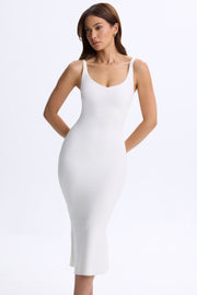 Oh Polly Lois Robe midi écru modal dos nu