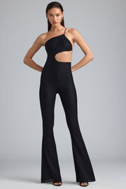 Oh Polly Jumpsuits 8183 combinaison évasée noire Black métal