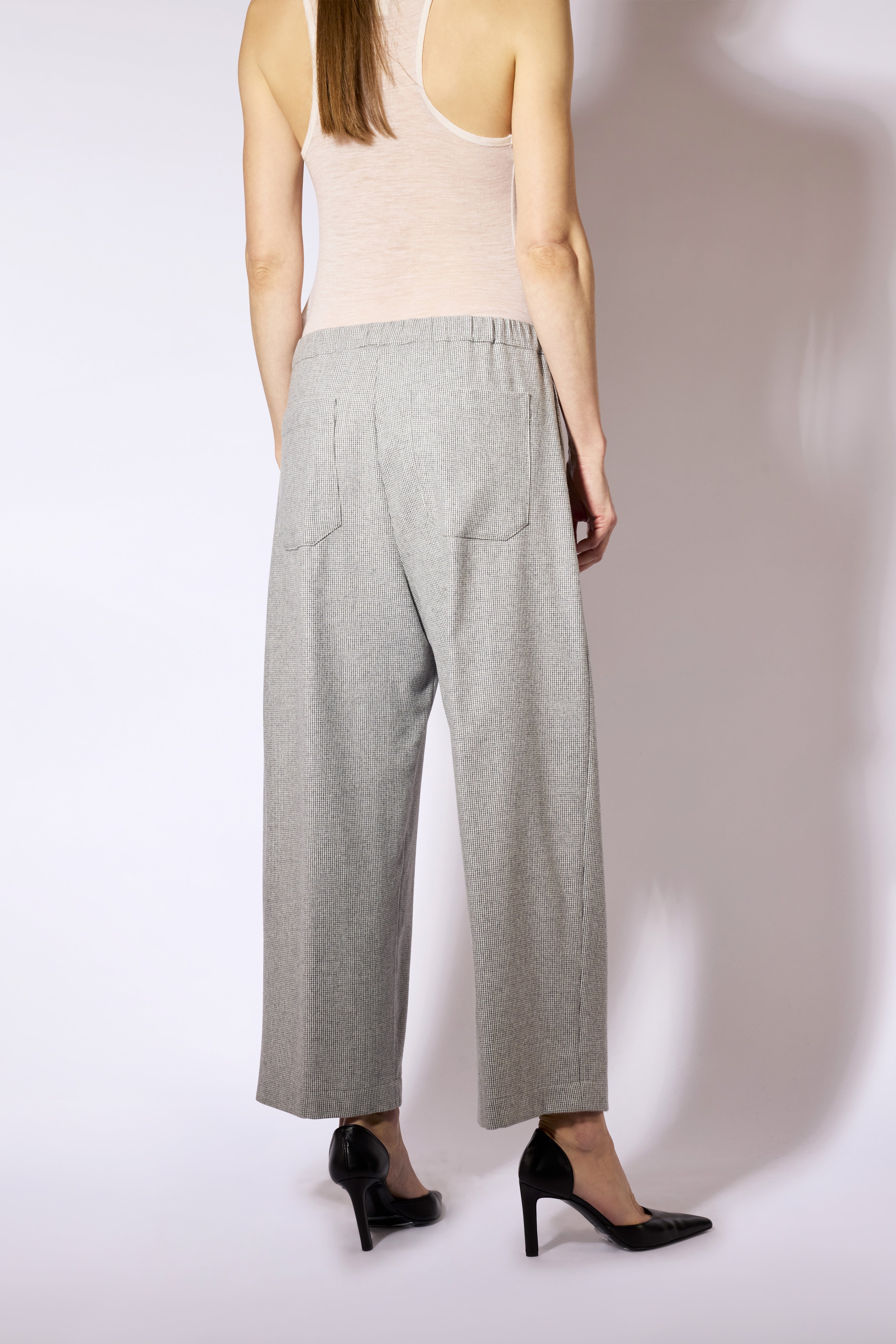 Liviana Conti Alfred pantalon cropped cachemire gris