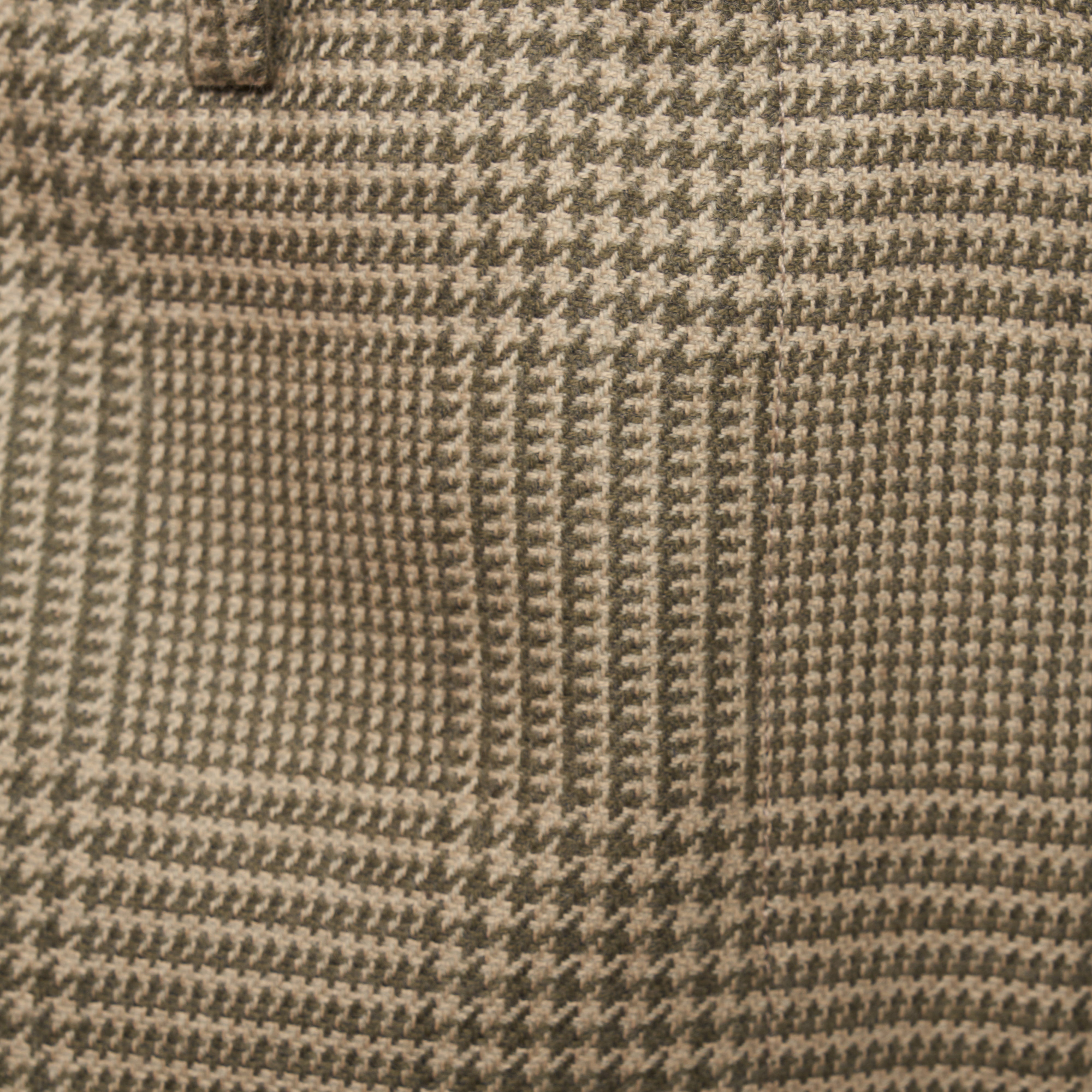 Alessandra Rich Short laine Prince de Galles vert-beige 36
