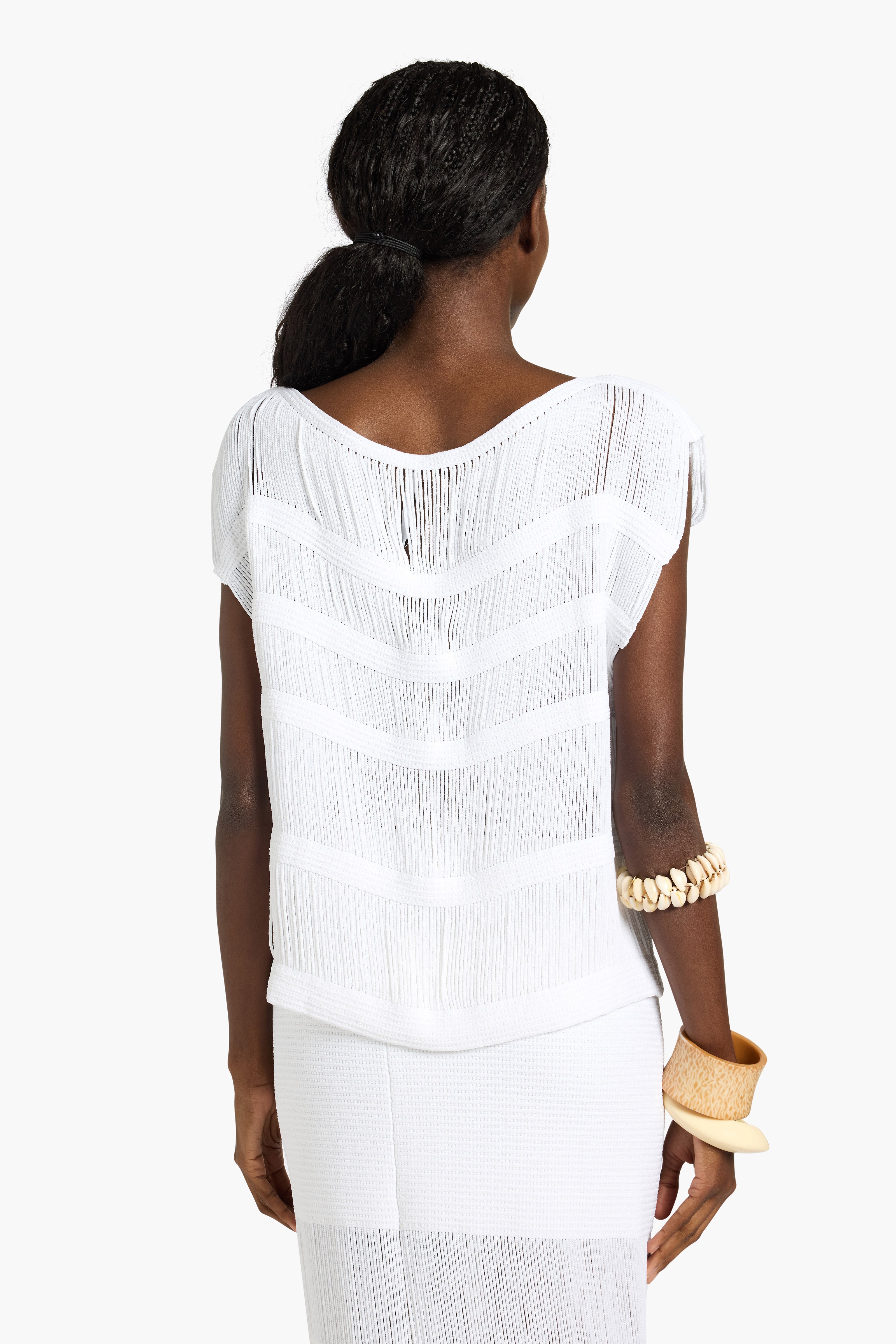 Liviana Conti Julieta top franges viscose abisso XS-XL