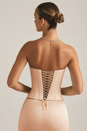 Oh Polly Araminta 11361 Top Corset Satin Beige Gold