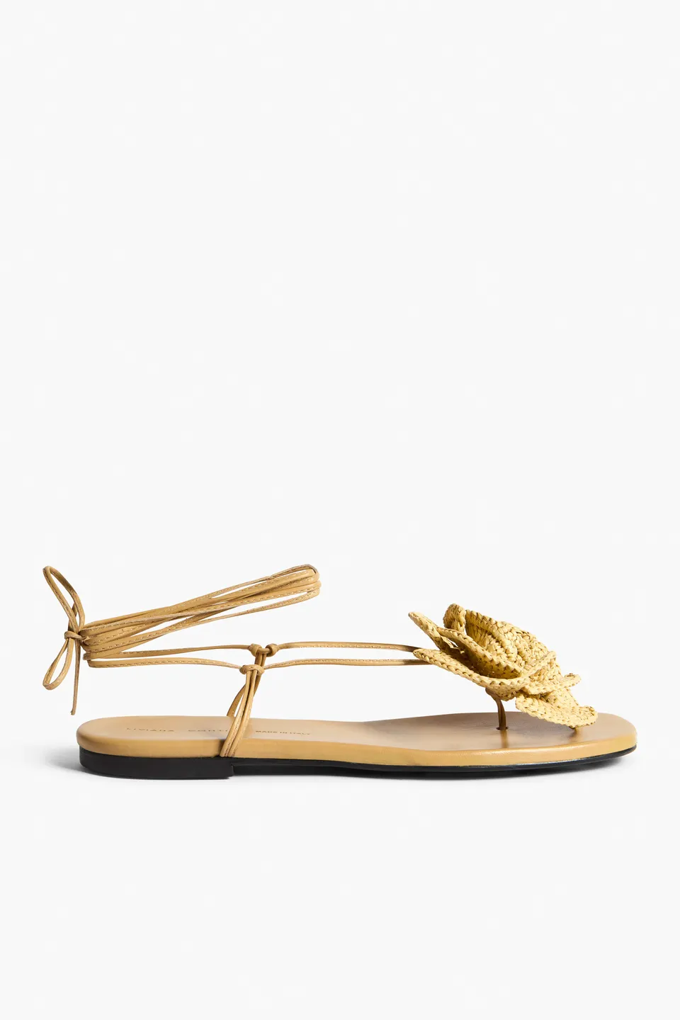 Liviana Conti Tamara sandale plate cuir naturel fleur