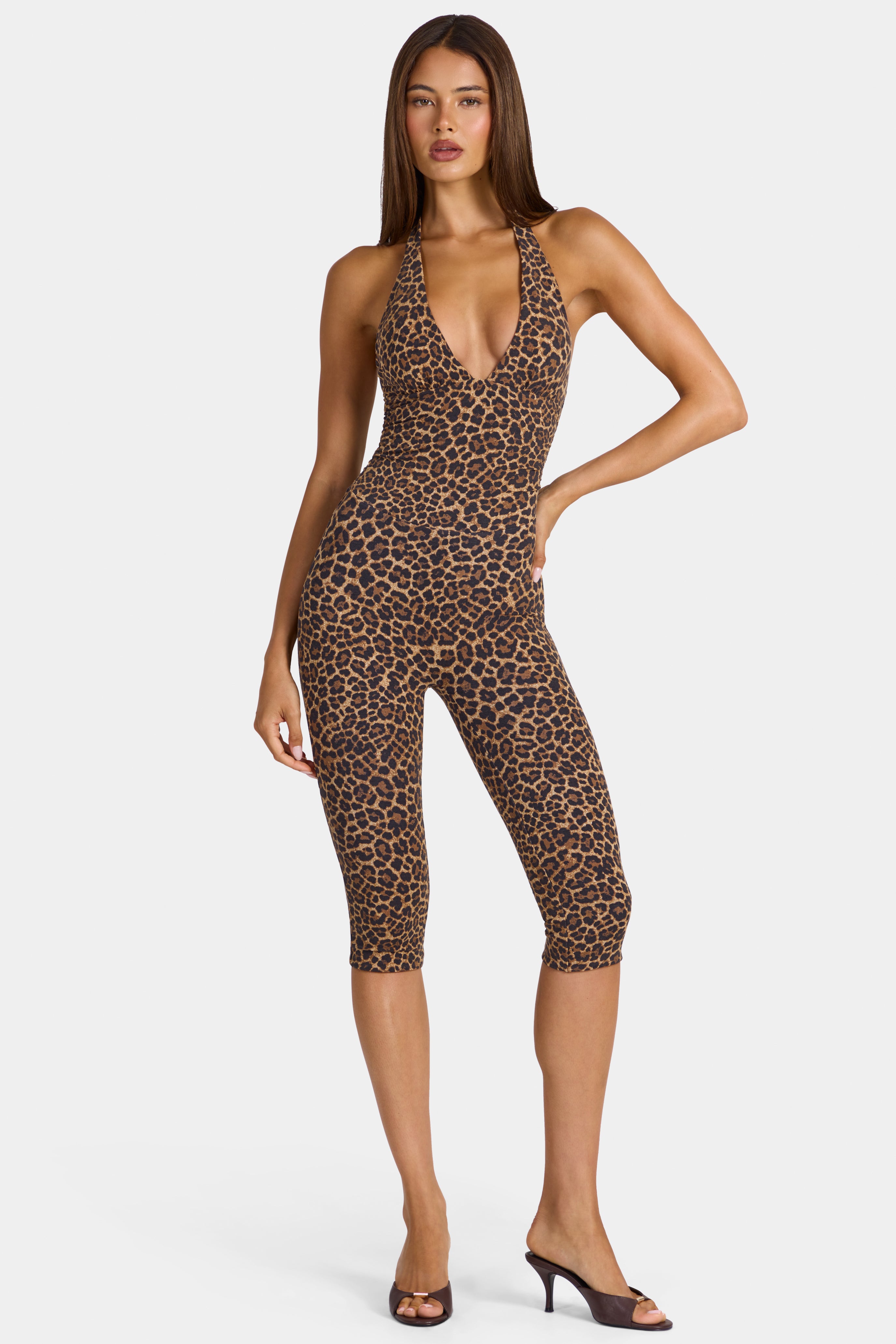 Oh Polly Wynn Combinaison Capri Léopard Modal