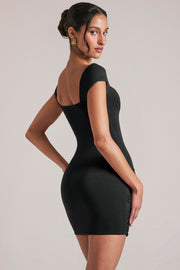 Oh Polly Dresses mini robe noire sweetheart modal