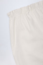 Oh Polly Dalila Pantalon Large Blanc Coton Poplin Poches