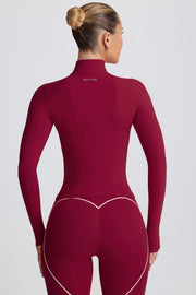 Oh Polly Bo+Tee BT0698 veste sport bordeaux stretch