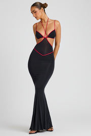 Oh Polly Bella 8010 robe soirée noire cut out