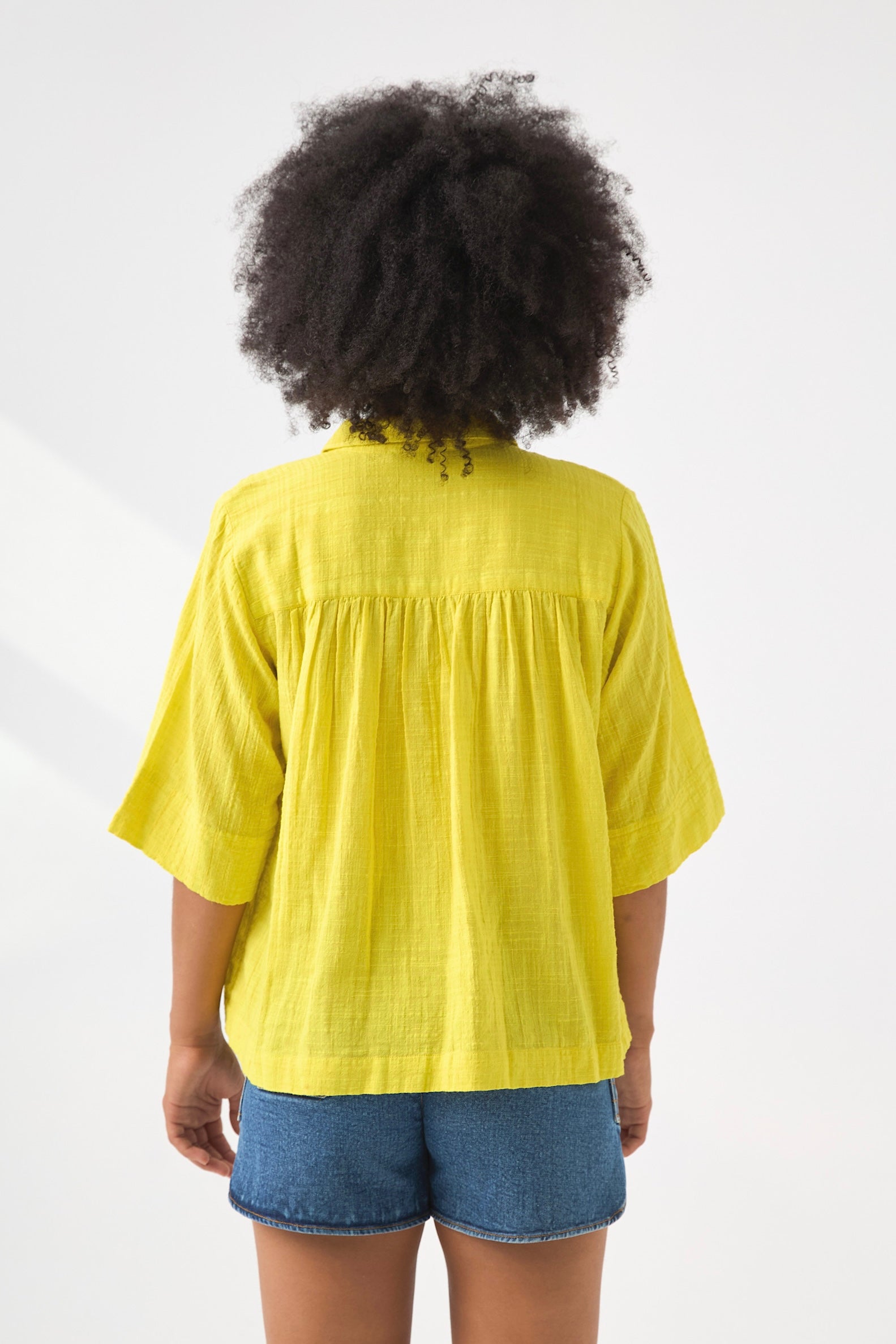 Chicosoleil Rusty blouse jaune coton viscose