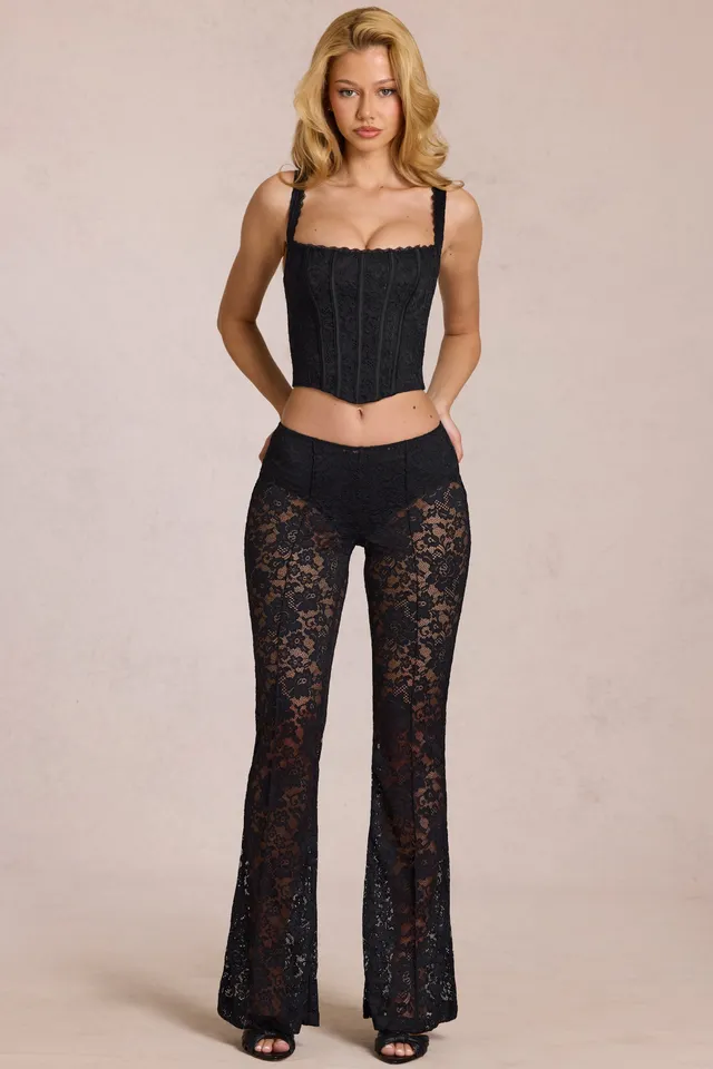 Oh Polly Calista 14667 pantalon dentelle noire