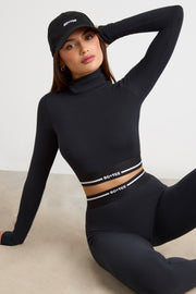 Oh Polly Grounded BT1374 top crop noir dos nu