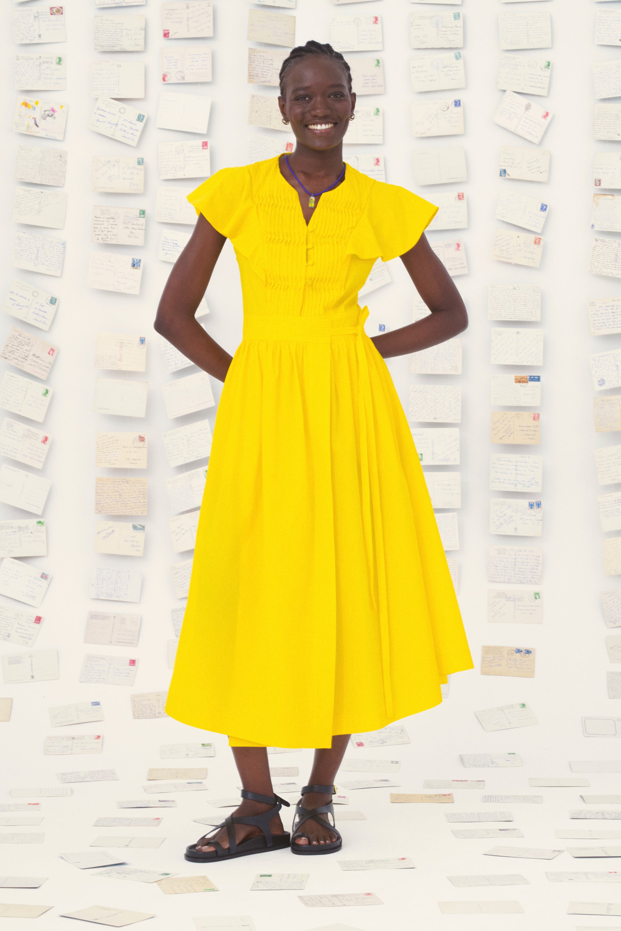 Mii en carte postale Lea robe coton Taille M rose