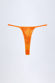 Oh Polly Swim Jalama bas bikini orange tropical strass