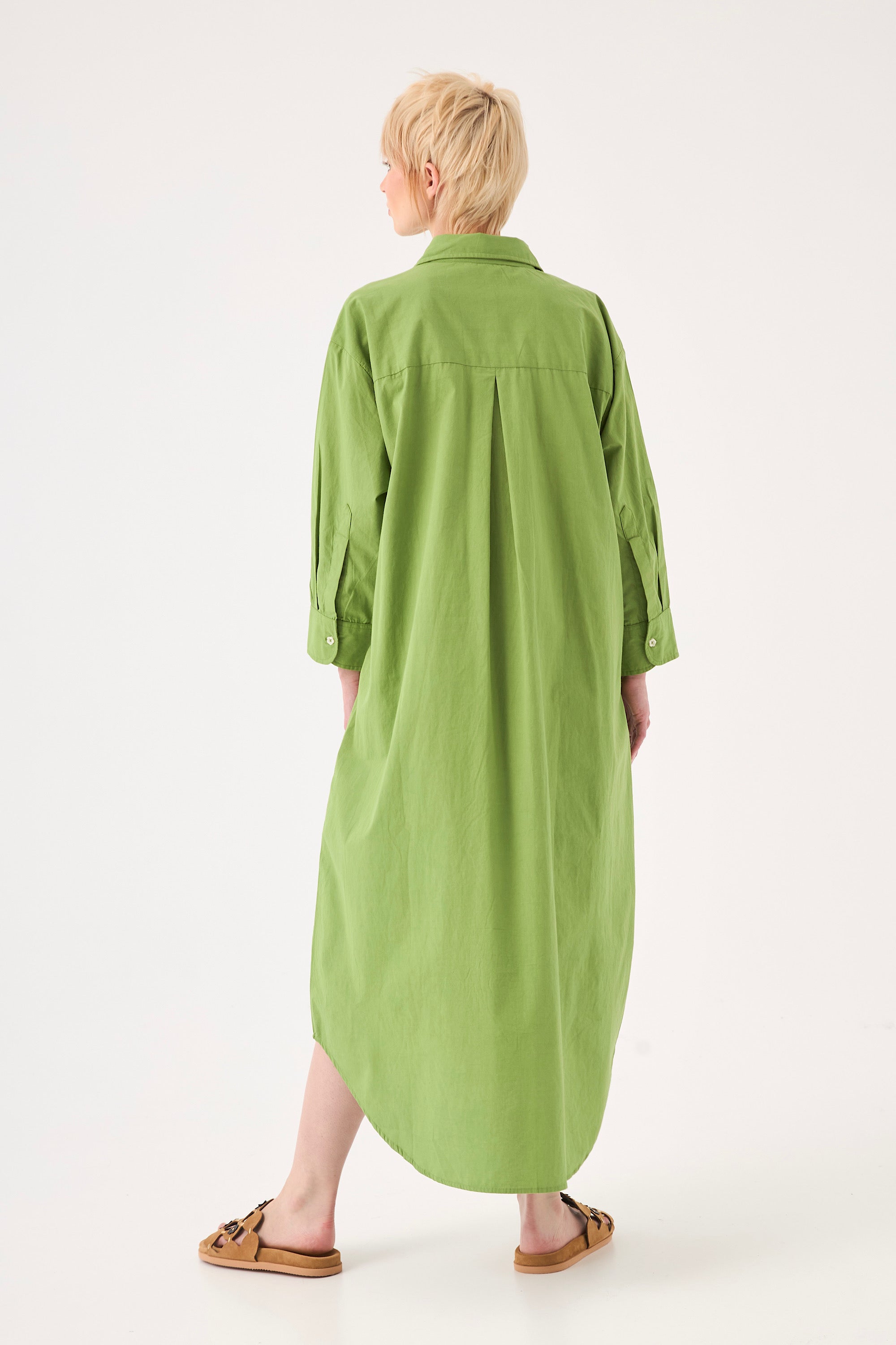 Chicosoleil Savanah robe longue vert péridot coton