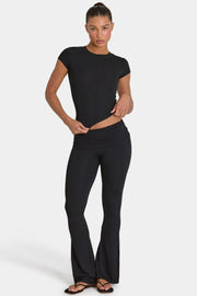 Oh Polly Tops T-Shirt ButterCloud Noir Moulant