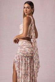 Oh Polly Rae top asymétrique une épaule primrose floral
