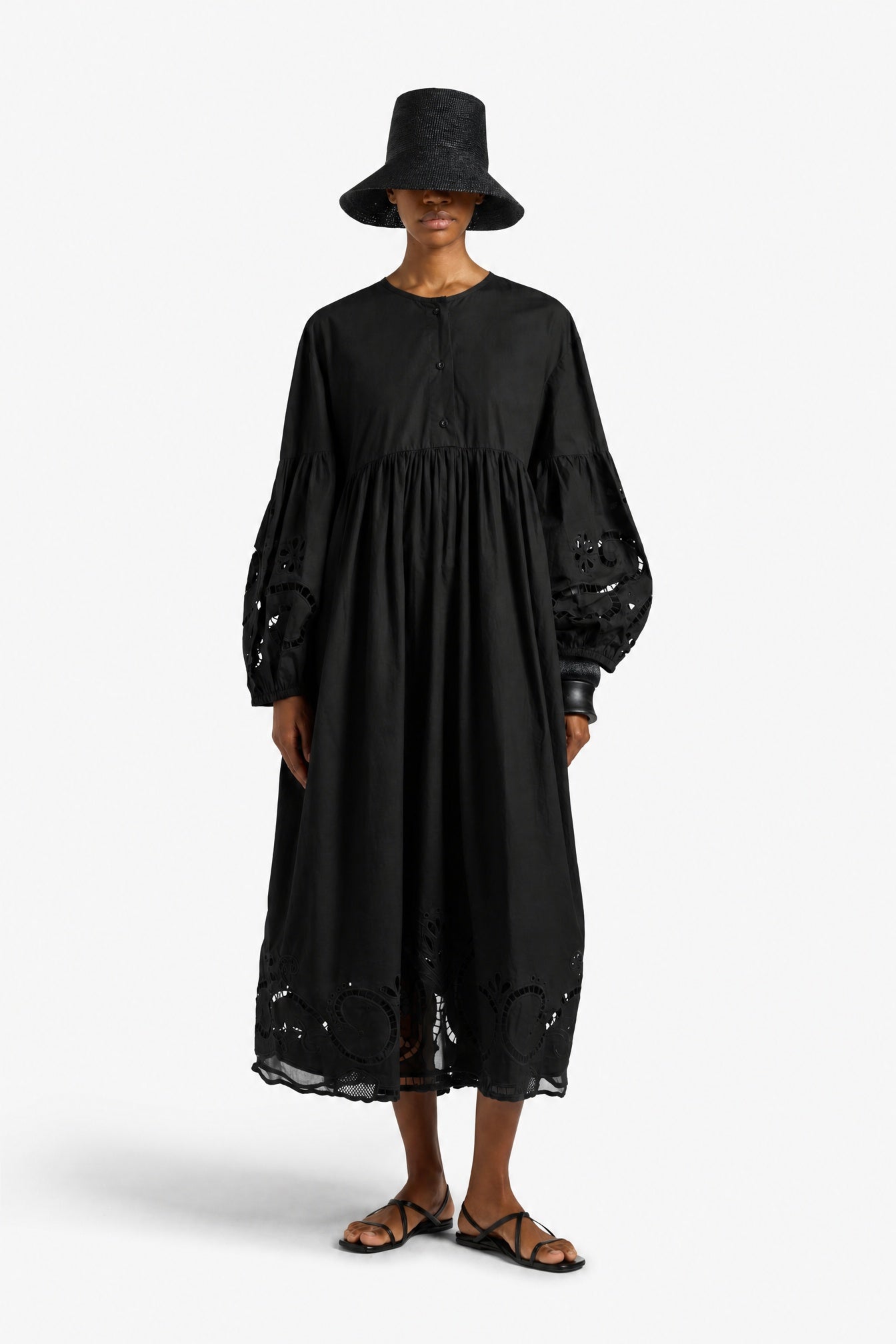 Liviana Conti Amina robe coton terracotta M