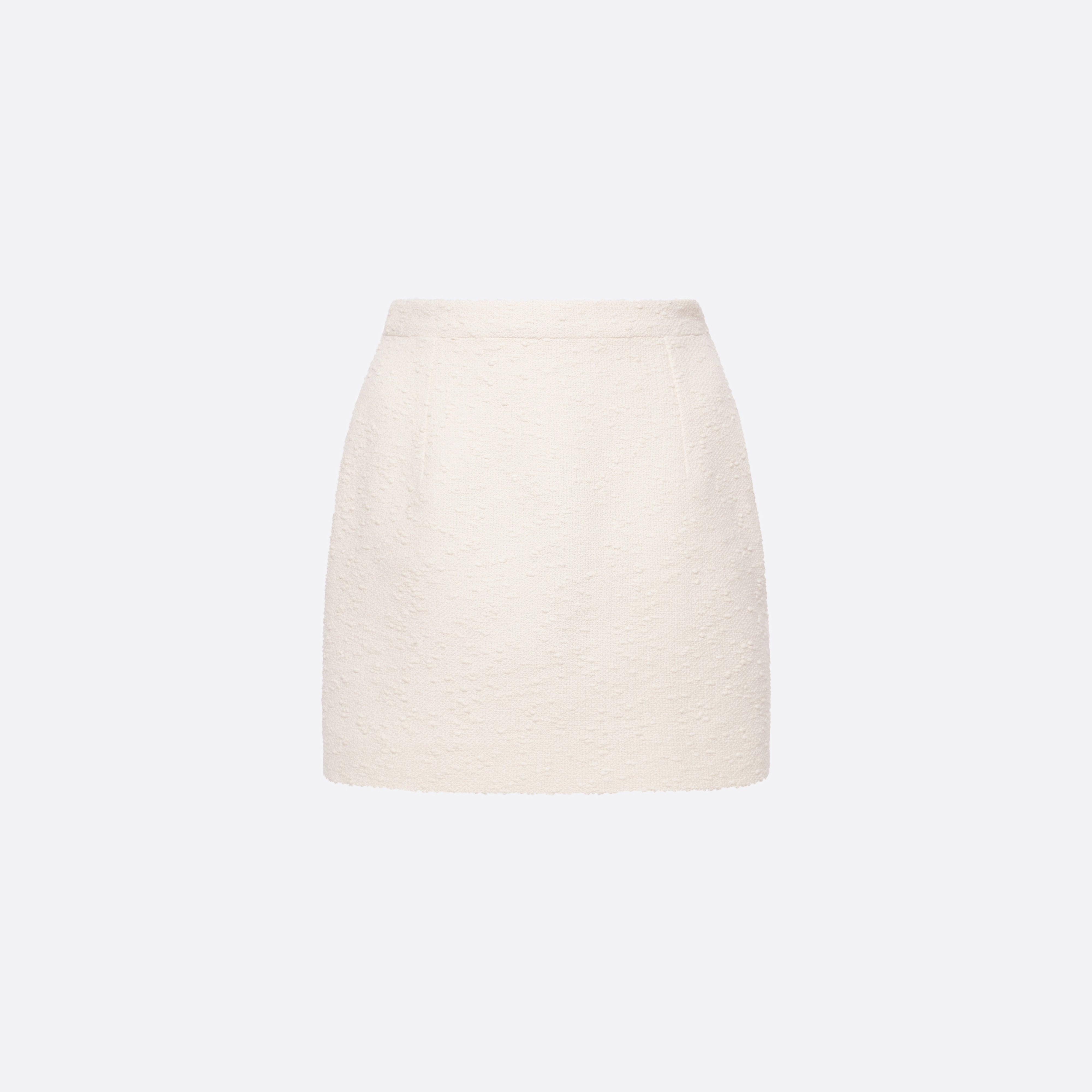 Alessandra Rich Tweed Bouclé Mini Skirt jupe ivoire taille haute