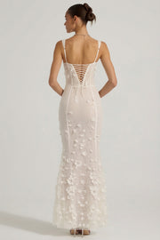 Oh Polly Embellished Vasanta robe corset blanche sequins