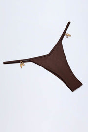 Oh Polly Swim Cebu thong bikini marron foncé