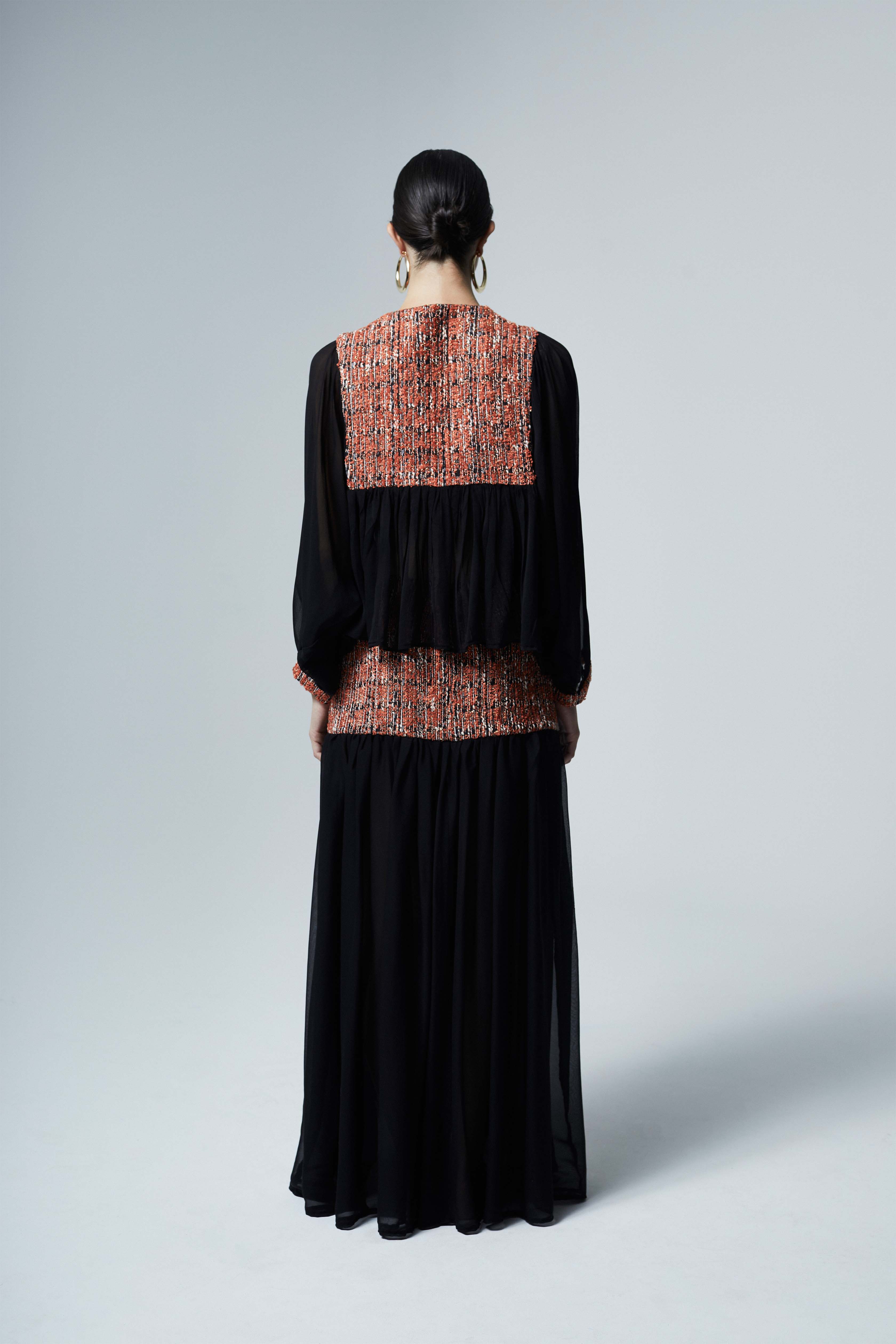 The Ethiquette Frida gilet en tweed mousseline